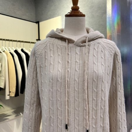 꽈베기 라인 니트 후드 원피스