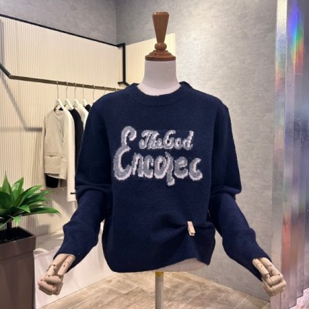 레터링 크롭 니트