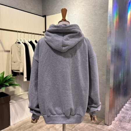 레터링 기모 후드 박시 티셔츠