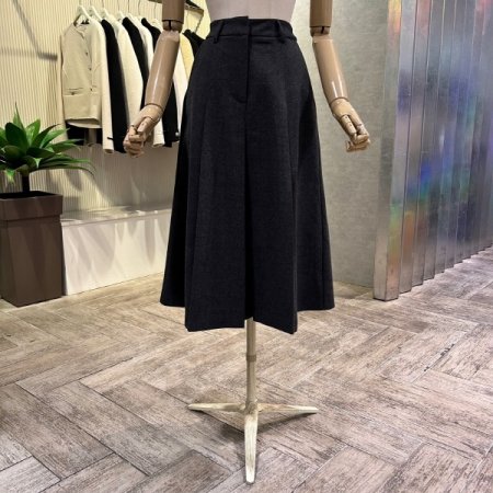 다트 플리츠 기모 스커트