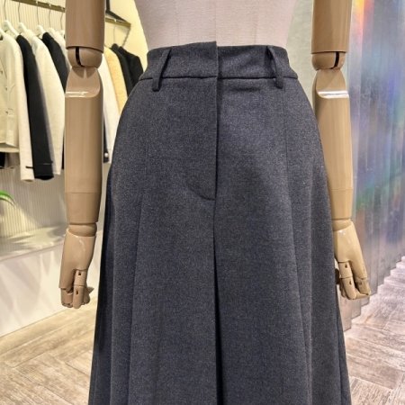 다트 플리츠 기모 스커트