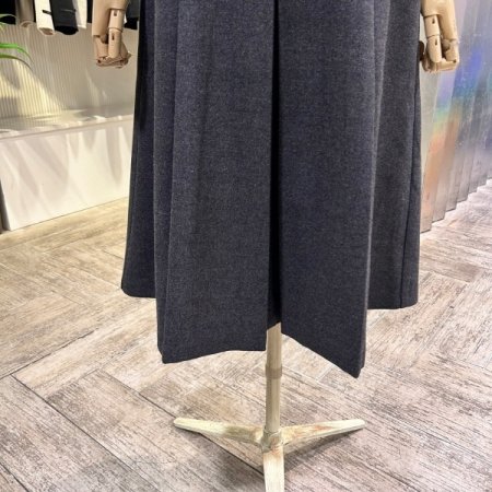 다트 플리츠 기모 스커트