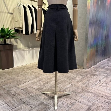 다트 플리츠 기모 스커트