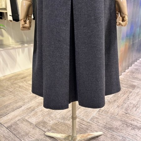 다트 플리츠 기모 스커트