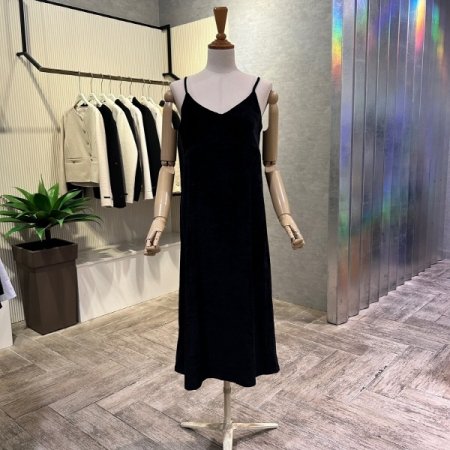 벨벳 뷔스티에 롱 원피스