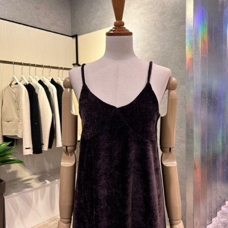 벨벳 뷔스티에 롱 원피스