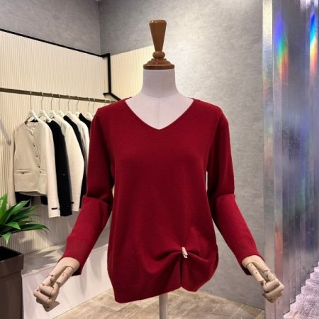 베이직 V넥 니트