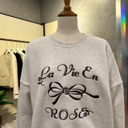 자수 레터링 기모 셋업 티셔츠