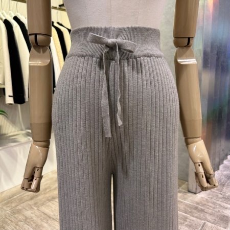 밴딩 골지 와이드 니트 팬츠