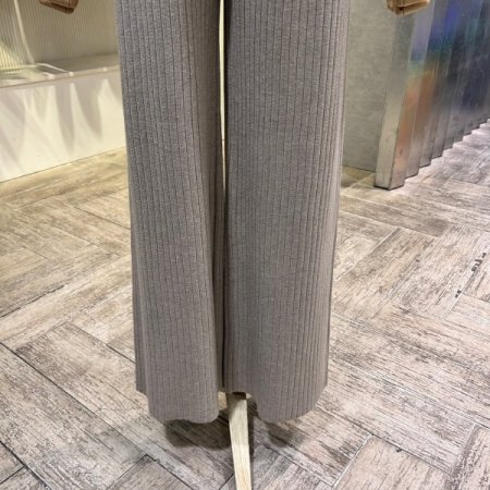 밴딩 골지 와이드 니트 팬츠