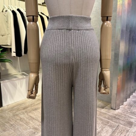 밴딩 골지 와이드 니트 팬츠