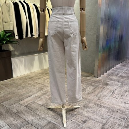 원턱 밴딩 배기 팬츠