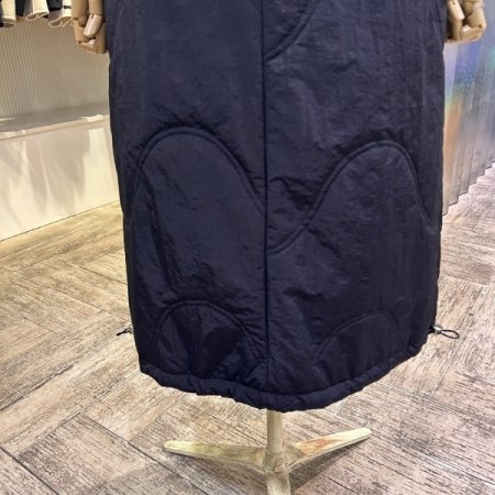 포켓 백 밴딩 패딜 롱 스커트