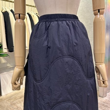 포켓 백 밴딩 패딜 롱 스커트