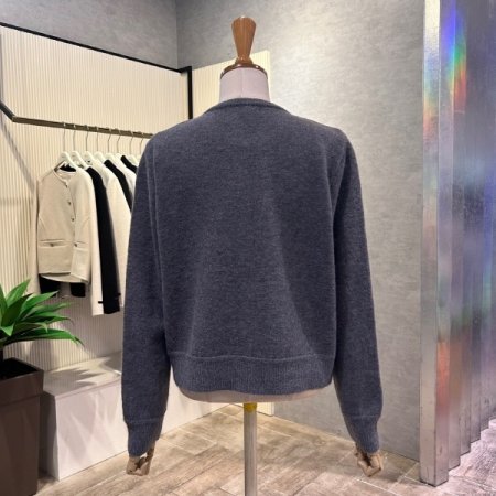 자수 마크 라운드 가디건