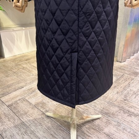 백 밴딩 퀼팅 패딩 롱 스커트