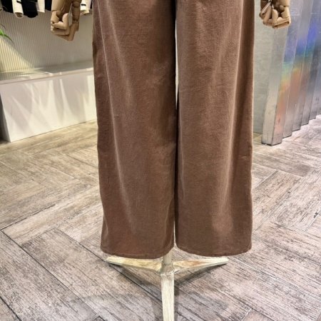 와이드 골덴 일자 밴딩 팬츠