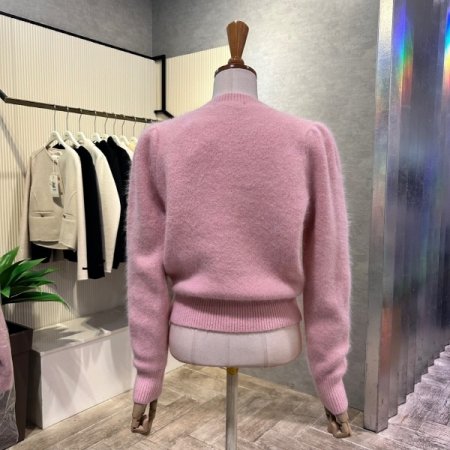 라운드 앙고라 진주 가디건