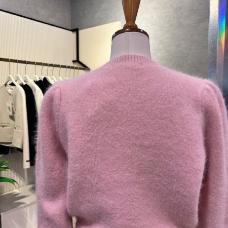 라운드 앙고라 진주 가디건