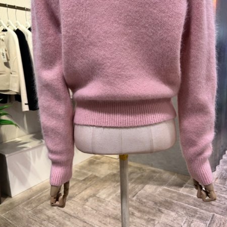 라운드 앙고라 진주 가디건