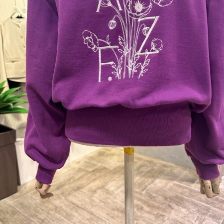 자수 기모 백 지퍼 티셔츠