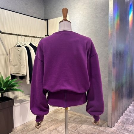 자수 기모 백 지퍼 티셔츠