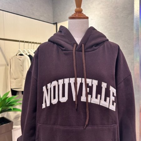 기모 후드 레터링 박시 티셔츠