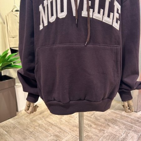 기모 후드 레터링 박시 티셔츠