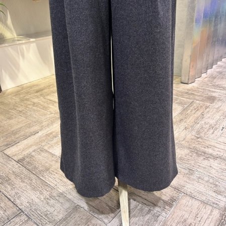 백 밴딩 원턱 와이드 팬츠