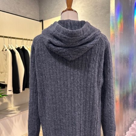 라인 꽈베기 니트 후드 원피스