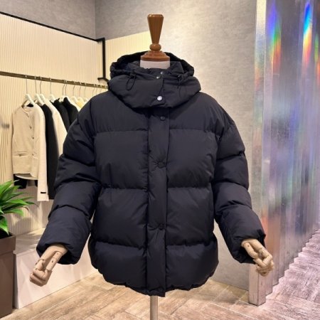 폴라넥 후드 패딩 점퍼