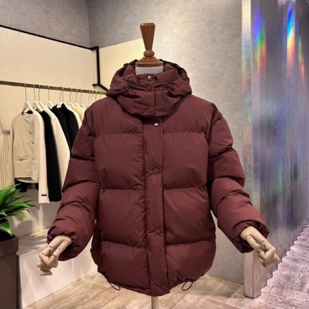 폴라넥 후드 패딩 점퍼