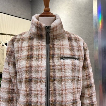 부클 컬러 배색 집업 점퍼