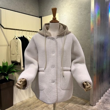 니트 후드 탈부착 양털 점퍼