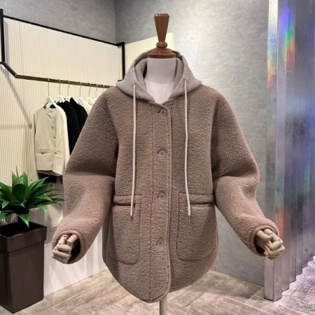 니트 후드 탈부착 양털 점퍼