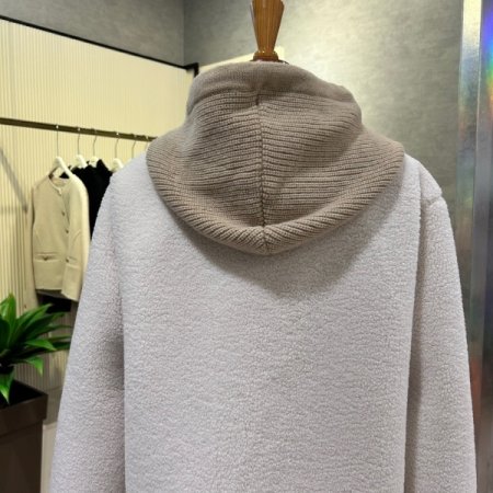 니트 후드 탈부착 양털 점퍼
