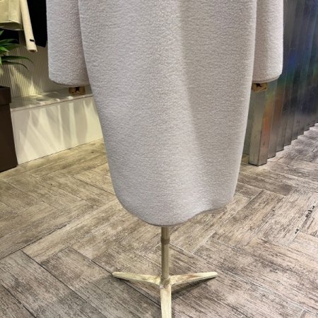 니트 후드 양털 롱 점퍼