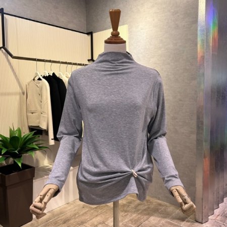 베이직 기모 반폴라 티셔츠