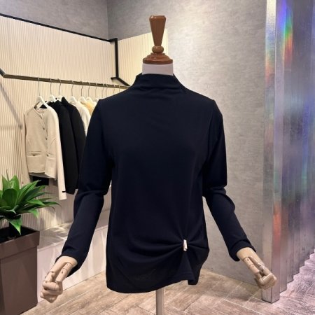 베이직 기모 반폴라 티셔츠