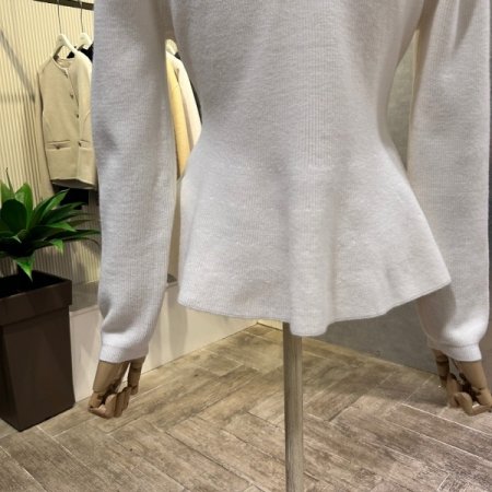 퍼프소매 브아 라인 가디건