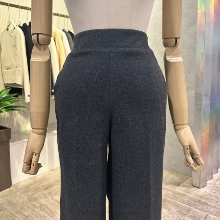 백 밴딩 기모 일자 팬츠