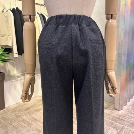 백 밴딩 기모 일자 팬츠