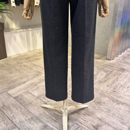 백 밴딩 기모 일자 팬츠