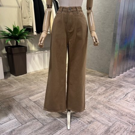 기모 면 와이드 통 일자 바지