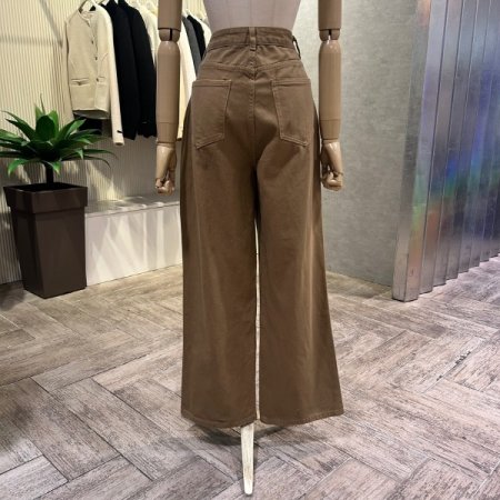 기모 면 와이드 통 일자 바지