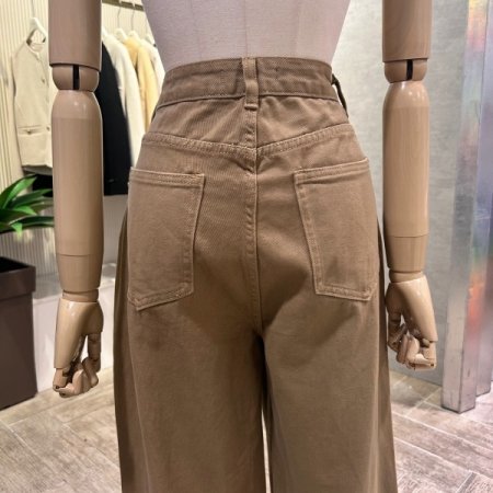 기모 면 와이드 통 일자 바지