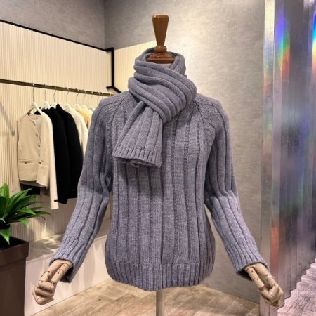 라운드 머플러 세트 니트