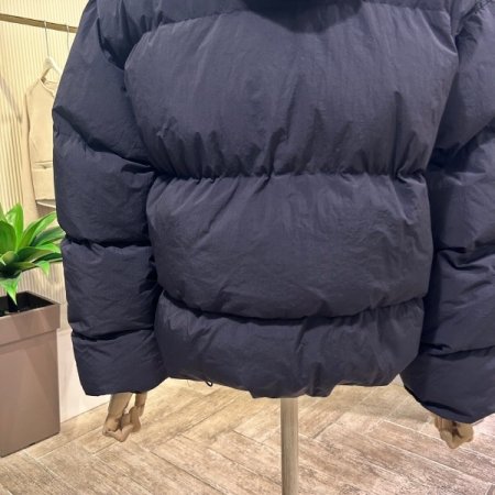 레이어드 후드 패딩 점퍼