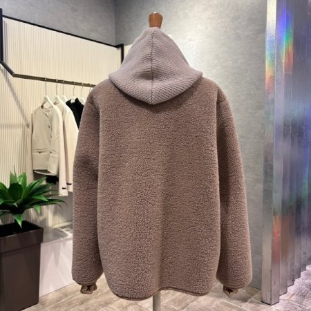 양털 니트 후드 탈부착 점퍼