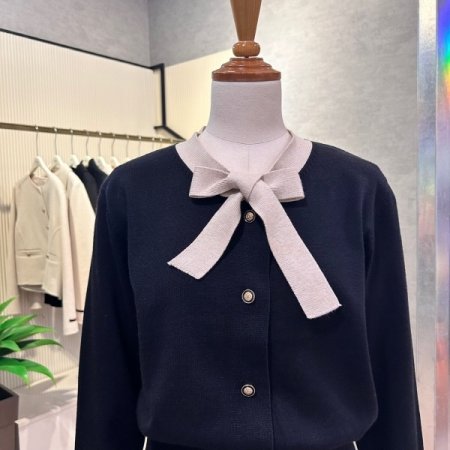 단추 스트랩 볼레로 가디건